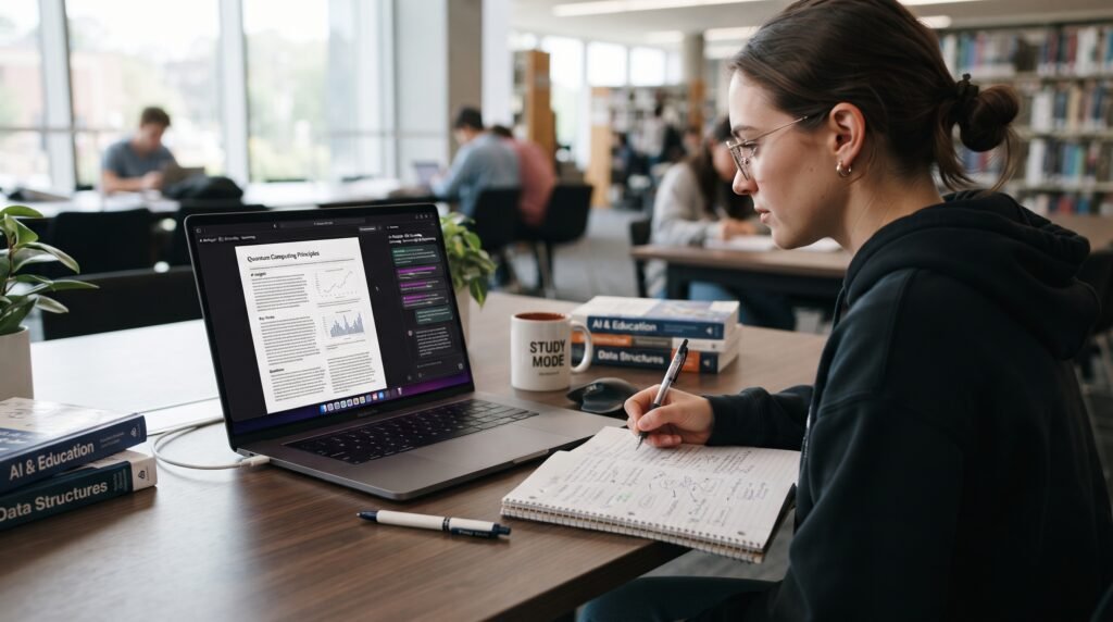 IA analisando PDFs e materiais de estudo