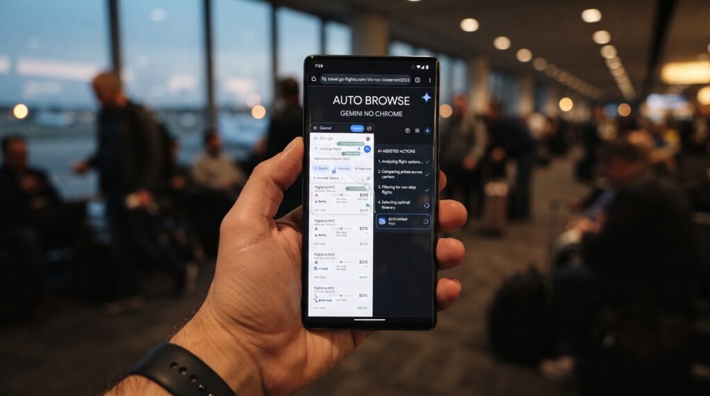 Auto Browse do Gemini no Chrome para Android