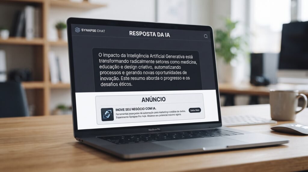Anúncio separado da resposta do ChatGPT
