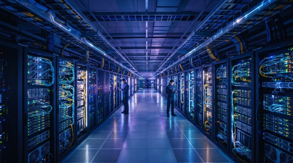 Data centers e infraestrutura usada pela inteligência artificial
