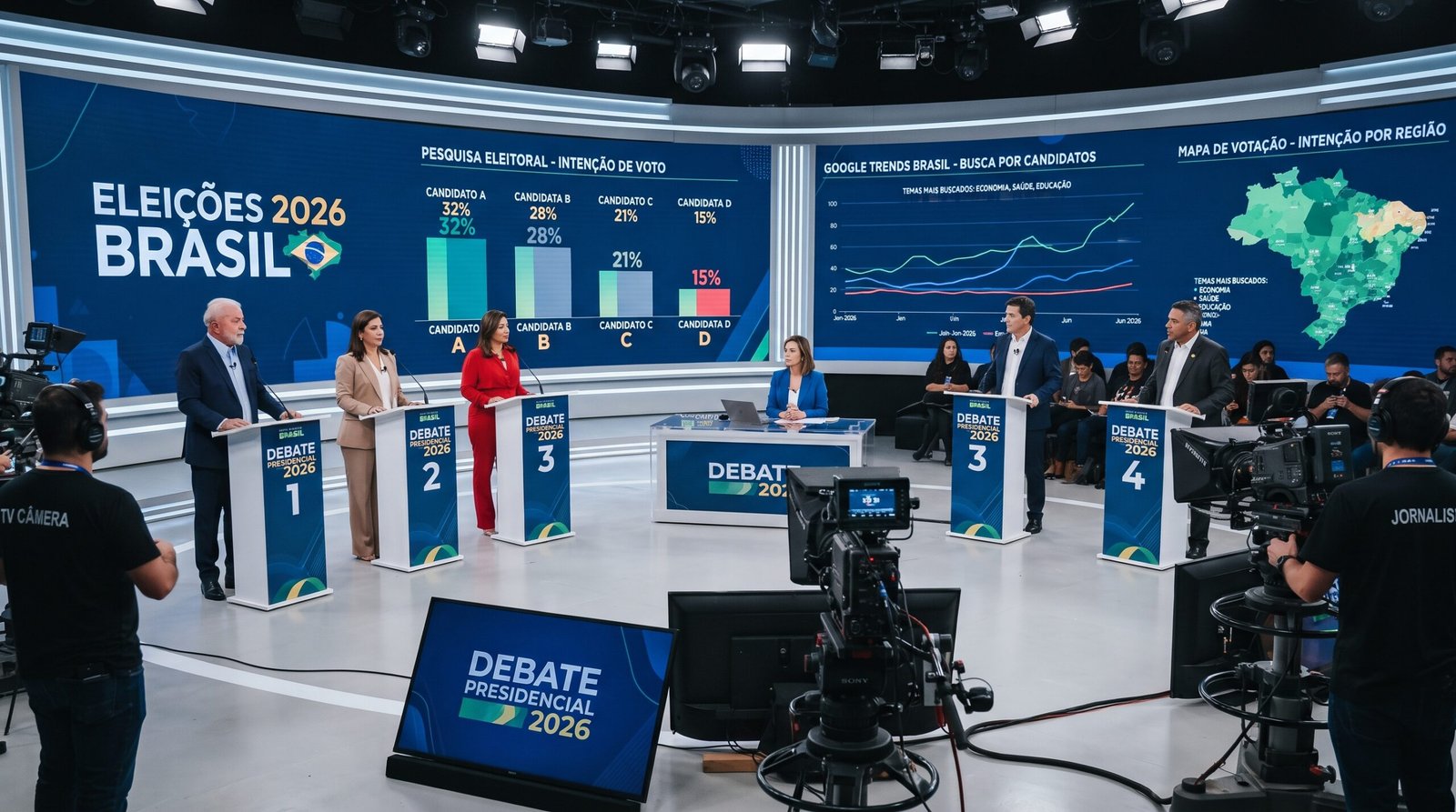 Eleições 2026 e debate presidencial movimentam buscas no Google