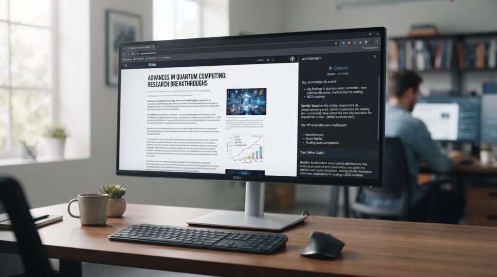 Gemini integrado ao navegador Chrome para auxiliar na navegação