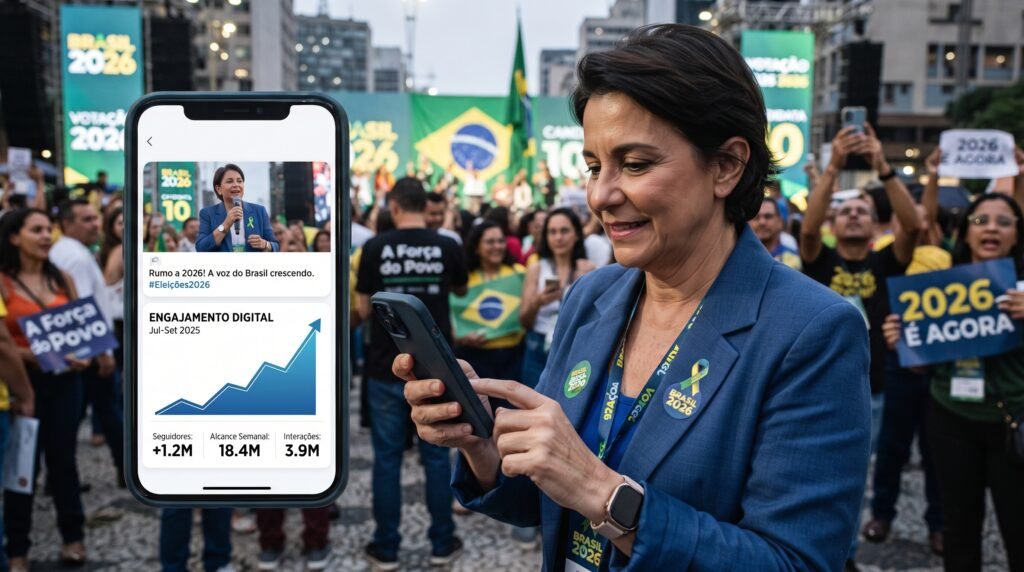Crescimento de Augusto Cury nas redes sociais durante a campanha eleitoral de 2026