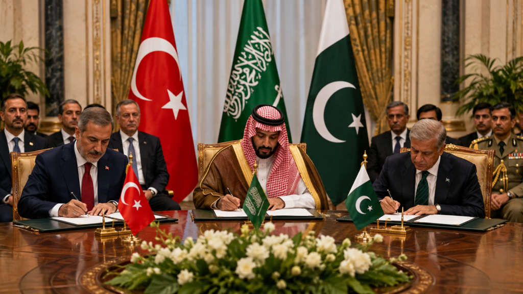 Reunião diplomática entre Arábia Saudita, Turquia e Paquistão