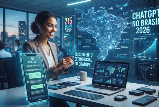 ChatGPT no Brasil com crescimento da inteligência artificial em 2026