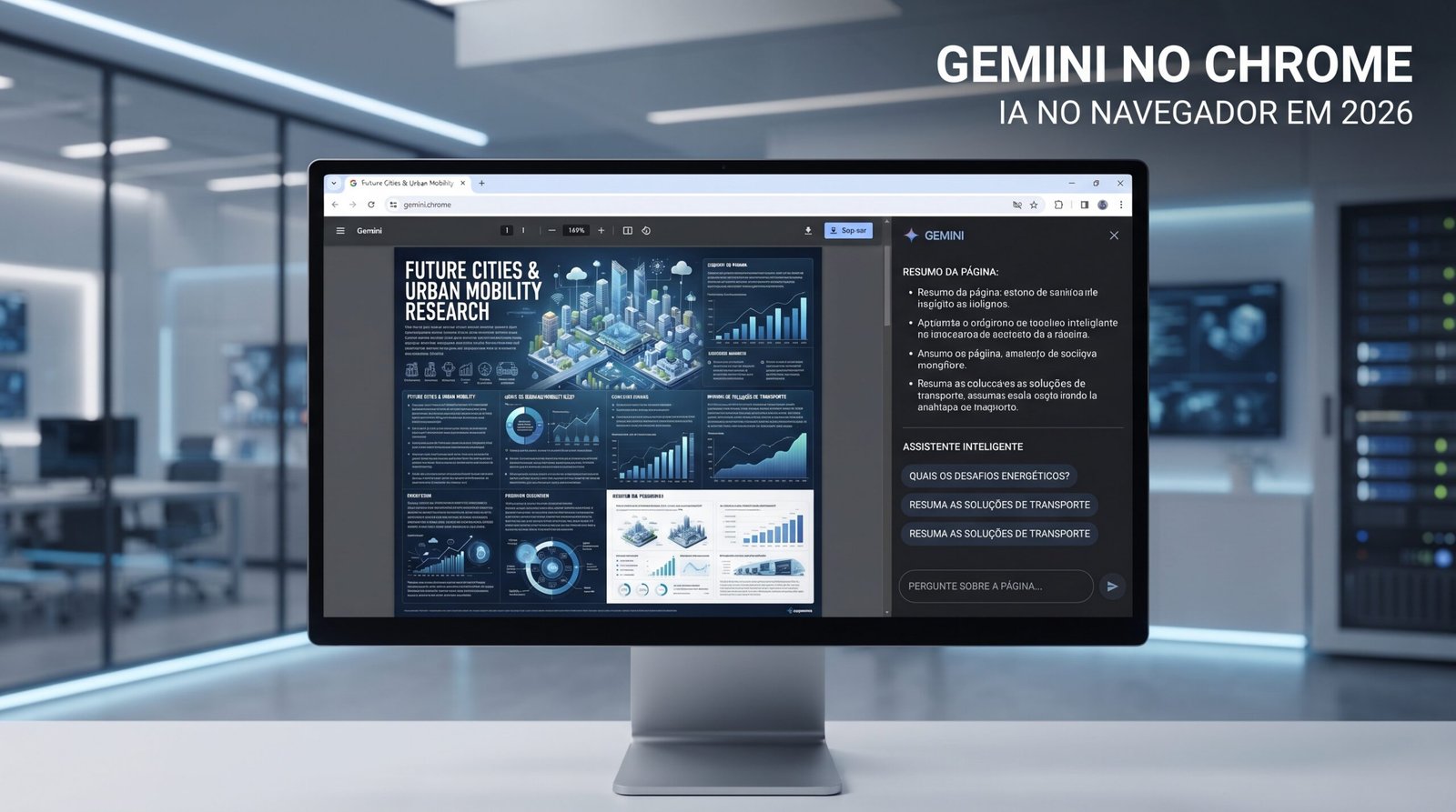 Gemini no Chrome com inteligência artificial integrada ao navegador