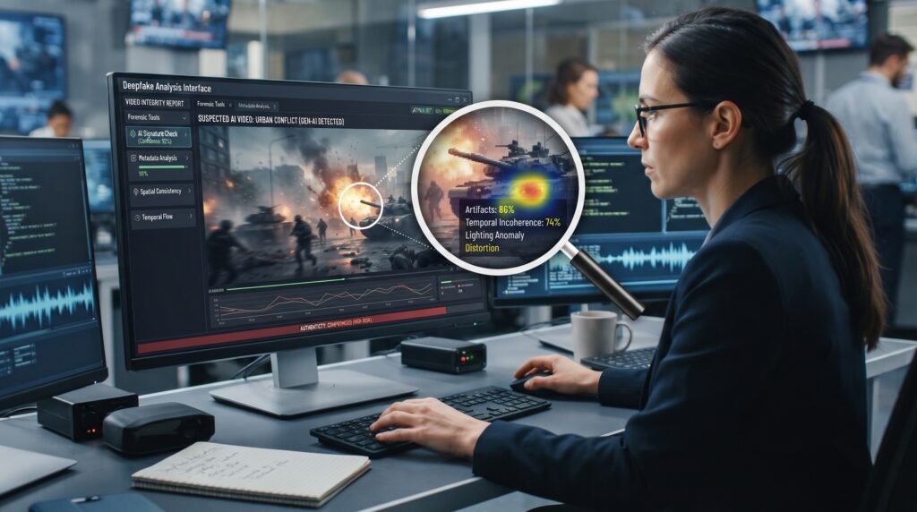 Como identificar vídeos de guerra criados por inteligência artificial