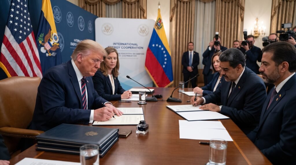 Trump acordo de petróleo com a Venezuela em 2026