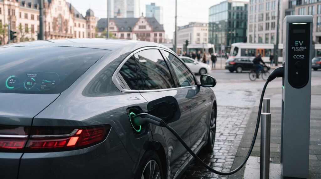 Carro elétrico chinês com tecnologia de bateria no mercado europeu