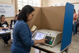 Urna eletrônica usada nas Eleições 2026