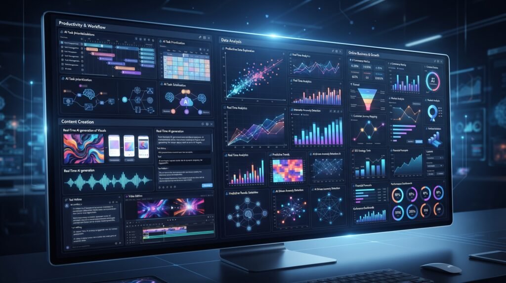 Ferramentas de inteligência artificial para criar renda em 2026
