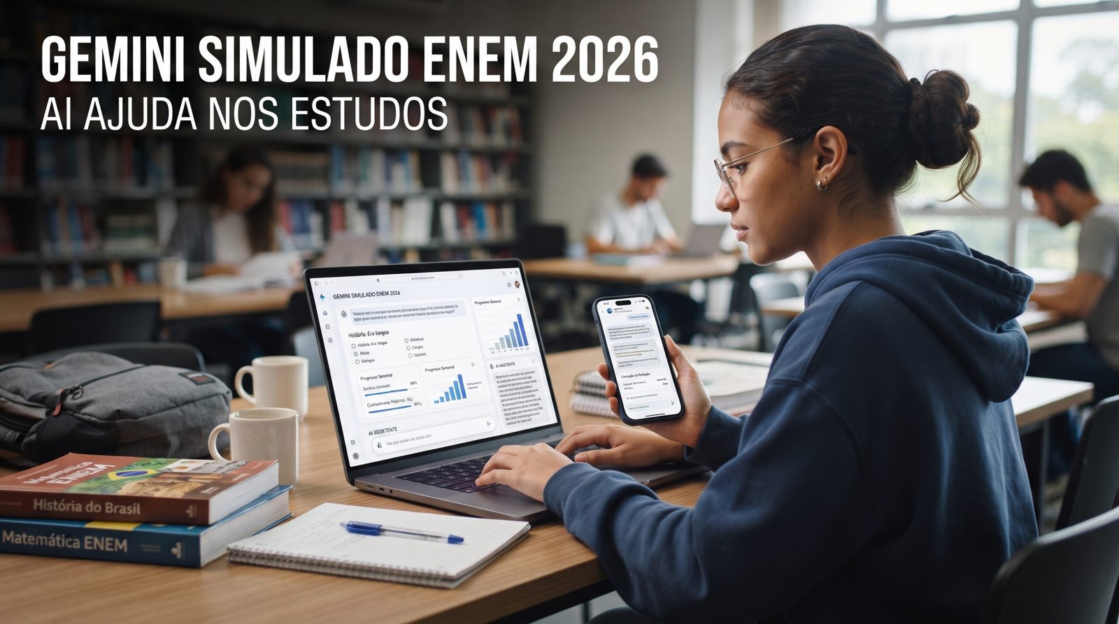 Gemini simulado Enem com inteligência artificial em 2026