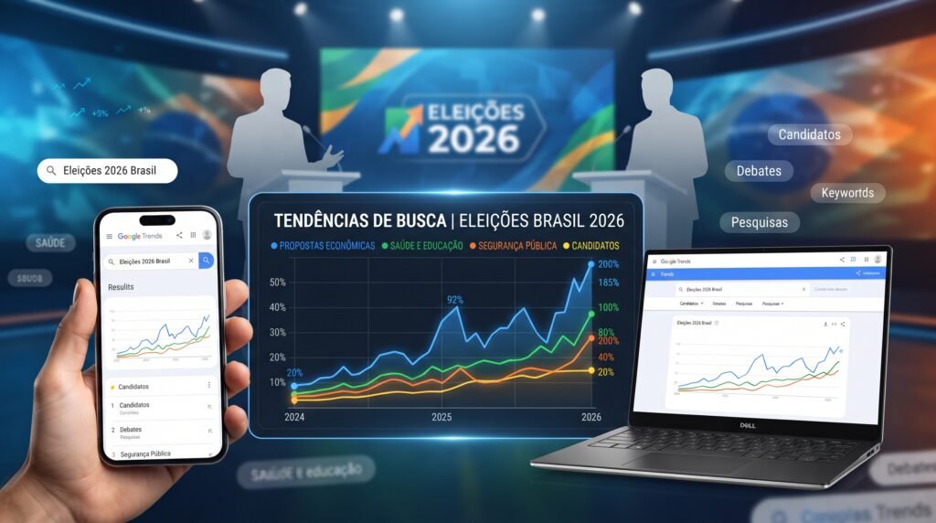 Google Trends mostra aumento nas buscas por candidatos das Eleições 2026