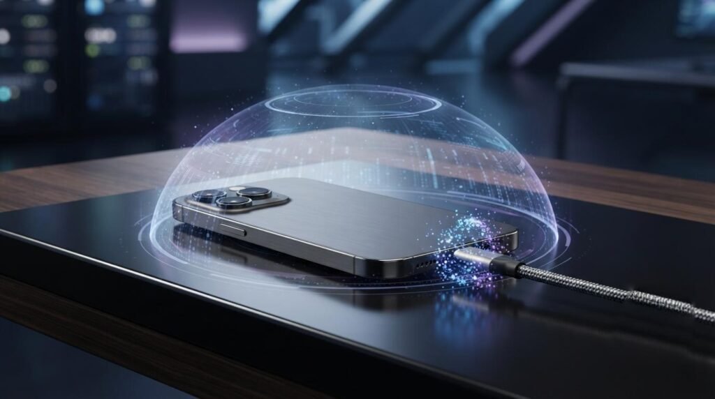 Smartphone com bateria e carregamento rápido