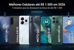 Melhores celulares até R$ 1.500 em 2026