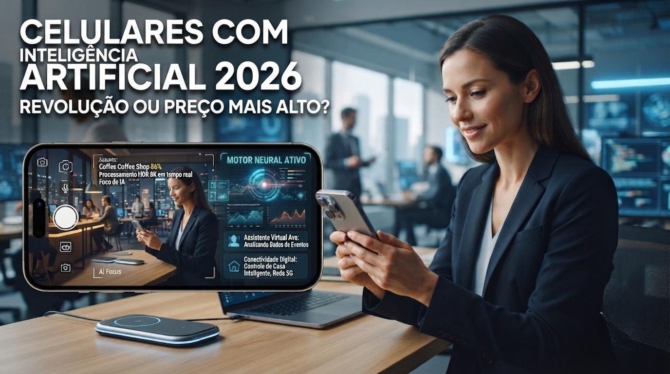 Celulares com IA em 2026 usando inteligência artificial