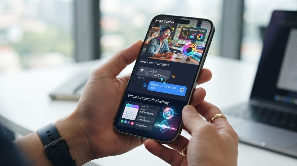 Recursos de inteligência artificial em smartphones modernos