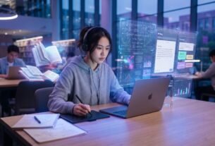 Melhores IAs para estudar em 2026 com estudante usando inteligência artificial