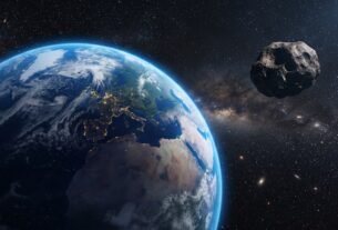 Asteroide se aproxima da Terra em ilustração sobre previsão do fim do mundo
