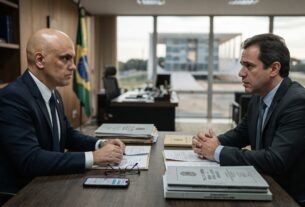Moraes e Daniel Vorcaro em destaque após novas mensagens do caso Banco Master