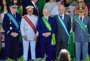Lula no 7 de Setembro de 2026 ao lado de Edson Fachin e Davi Alcolumbre em Brasília
